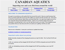 Tablet Screenshot of canadianaquatics.com
